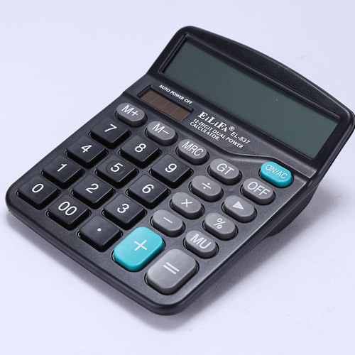 837 solar calculator 12-digit display financial accounting special computer large screen dual power supply for office use