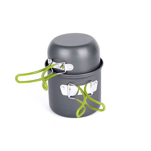 Pot Set DS-101 Outdoor Portable Cooking Pot Set for Camping for 1-2 Persons 2-piece Outdoor Pot Set for One Person is Simple and Fast
