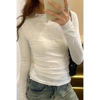 实拍图冰丝轻薄防晒衣女2025新款夏季长袖薄款罩衫透气套头上衣