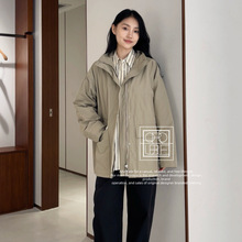 QROUBLE俏帛2025秋冬新品日本东丽聚酯纤维不粘毛通勤裤子九分