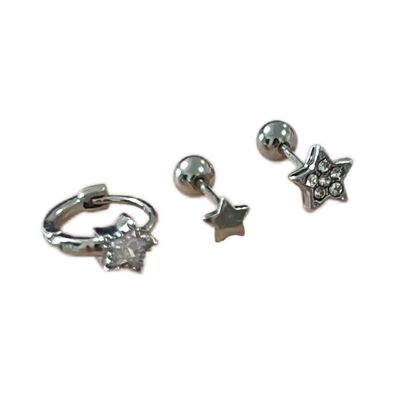 Sophisticated small earrings, simple and elegant design, diamond encrusted