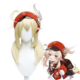 cosplay动漫假发漂艺原神逃跑的太阳可莉双马尾角色款化纤头套