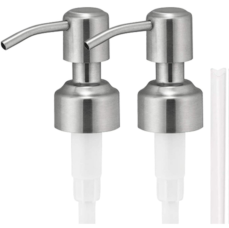 现货供应304不锈钢201不锈钢金属泵梅森罐洗手液304泵头28牙