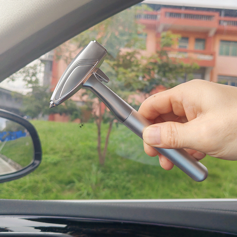 Car-Mounted Tungsten Steel Safety Hammer, Multi-Functional with Cutter, Emergency Escape Life-Saving Window Breaker, Emergency Window-Breaking Tool