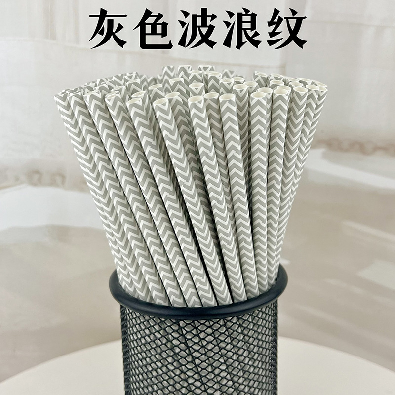 Un gran número de pajitas de papel desechables al por mayor en stock pajitas de papel degradables pajitas onduladas