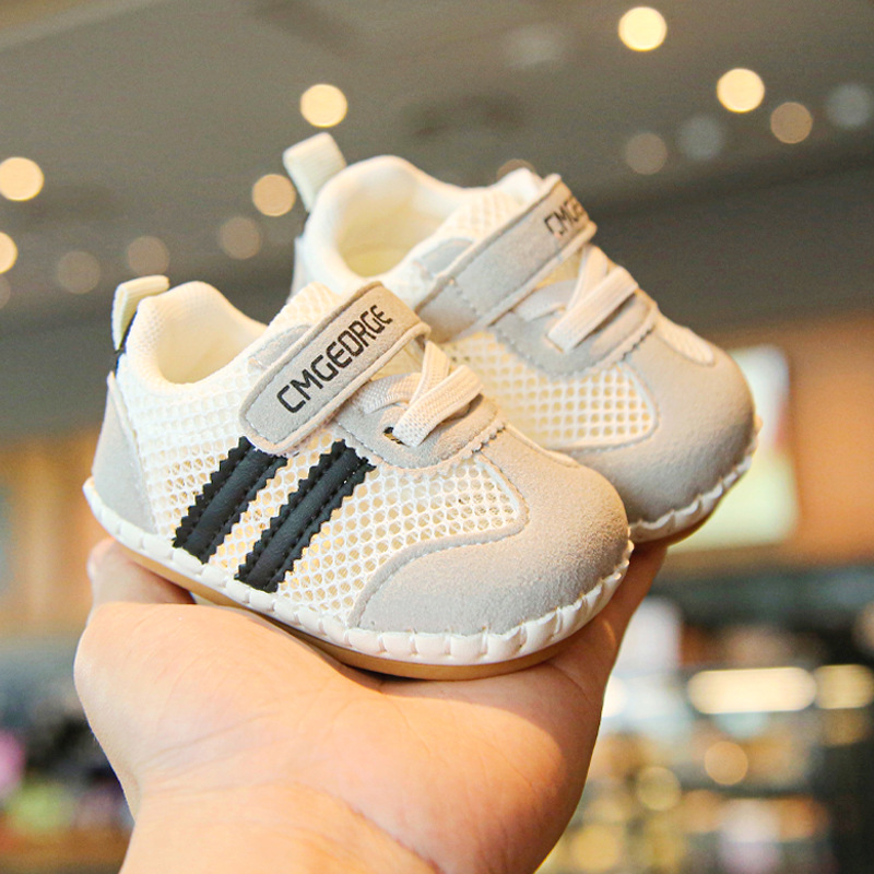 Baby Summer New Toddler Shoes 1-2 Years Old Non-slip Comfortable Single Mesh Hollow Female Baby Shoes Male Baby Shoes