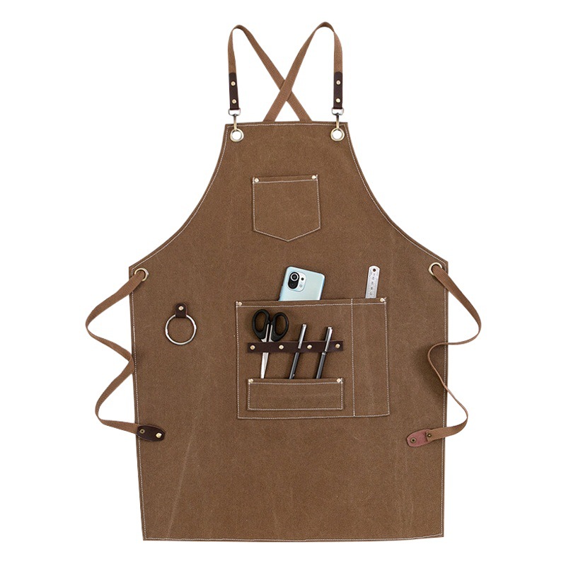 Café restaurante chino Denim delantal floral artista leche té hornear Tienda ropa de trabajo japonés Logotipo de impresión hombres y mujeres delantal