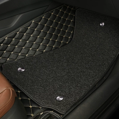 Universal Foot Pad | Rear Floor Mats for the Passenger - co-pilot-double-layer-remark-color