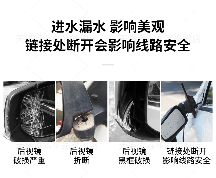 Suitable for Ford Imported Edge Reversing Mirror Assembly 15-24 Escape American Version Rearview Mirror Reflector