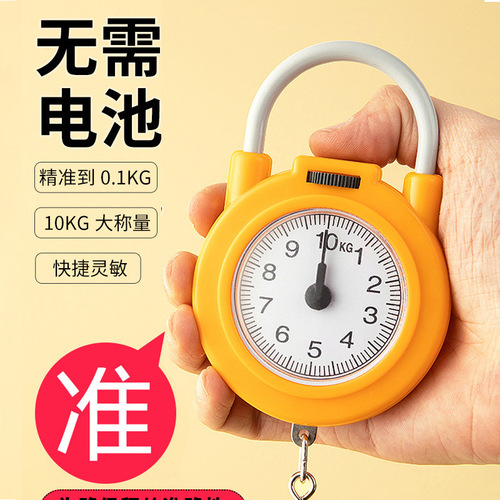 Spring scale mini weighing portable electronic scale portable 10kg high-precision household hook express grocery shopping scale small scale