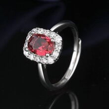 泰国直播热销仿天然鸽血红宝石红刚玉戒指女彩宝指环手饰品批发