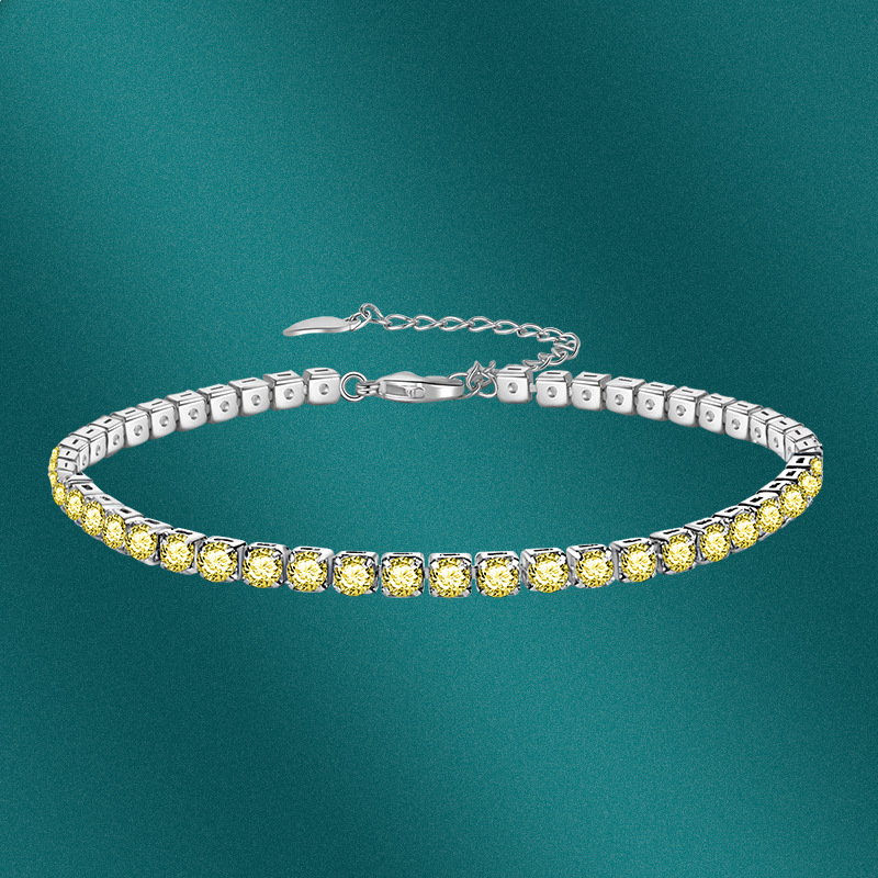 Simple Style Geometric Copper Inlay Zircon Bracelets 1 Piece