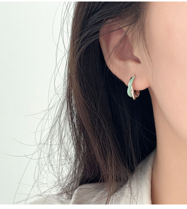 Linglang S925 Silver Hoop Earrings Minimalist Earrings Jewelry for Girls Dainty Hypoallergenic Earrings