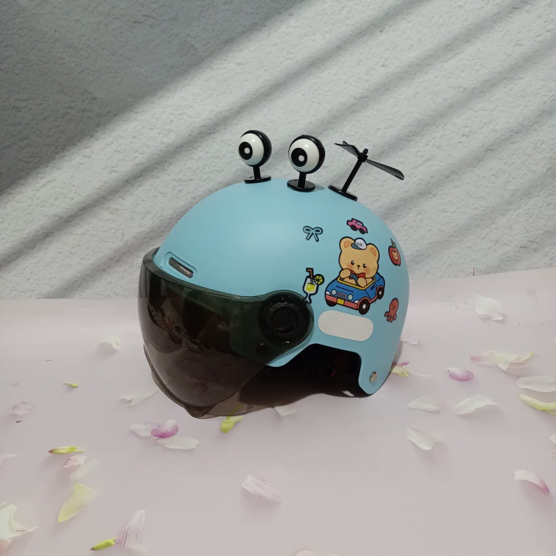 3C Children Summer Helmet Electric Motorcycle Riding Protection 7-15 Years Old Summer Primary School Boys and Girls Safety Helmet