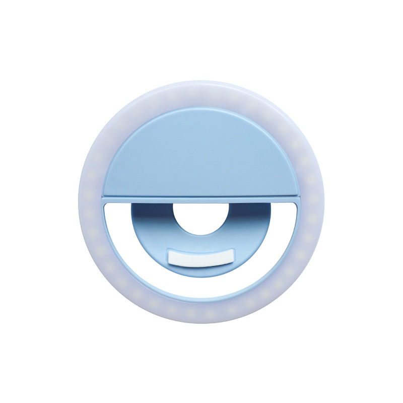 Rk12 Luz de relleno de teléfono móvil usb carga redonda Luz de relleno belleza selfie teléfono móvil Luz de relleno fábrica al por mayor