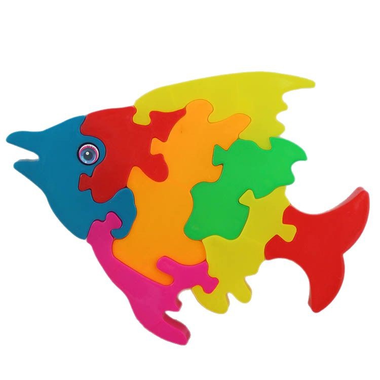 Nuevo rompecabezas en forma de pez, animal de dibujos animados, rompecabezas tridimensional de 2-5 años, pequeño regalo de jardín de infantes, juguete educativo image 5