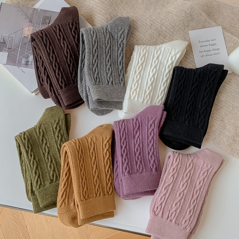 Cashmere Japanese woolen demi-season keep warm winter solid knee…