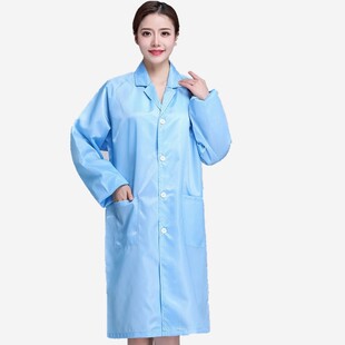 Manufacturer Wholesale Anti-Static Dust-Proof Clothing, Dust-Free Blue and White Coat, Anti-Static Clothing, Workshop Long-Sleeved Cleanroom Clothing, Workwear