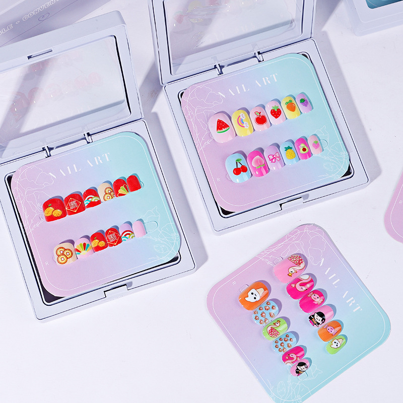 Simple Cartoon Kuromi Nail Stickers for Children, New Style Nail Patches, Versatile with Adhesive Backing, Removable