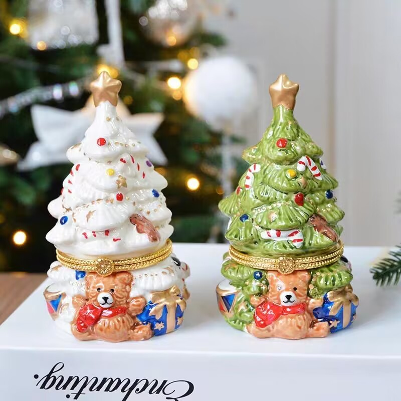 Wholesale Christmas Cute Christmas Tree Bear ceramics Party Festival