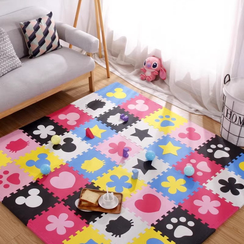 Foam Floor Mat Interlocking Crawling Mat Thickened Carpet Bedroom Children's Puzzle Floor Mat Baby Non-Slip Shock Absorption