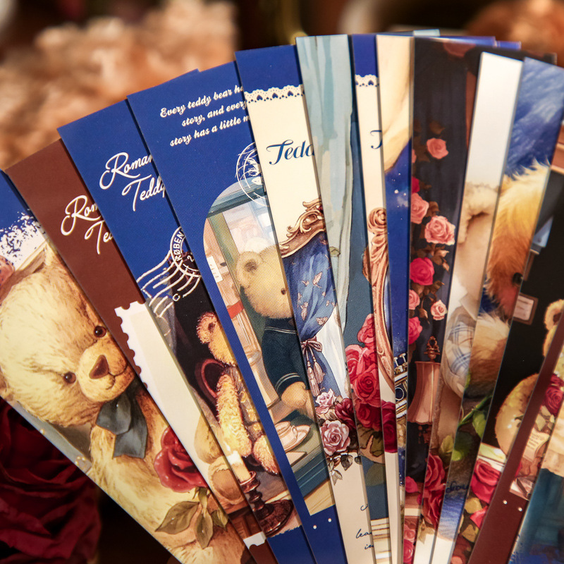 Mr. Paper Bookmark en caja Little Bear Romantic House Dream Theme Cálido Cura Redacciones Páginas Tarjeta pequeña Marcador