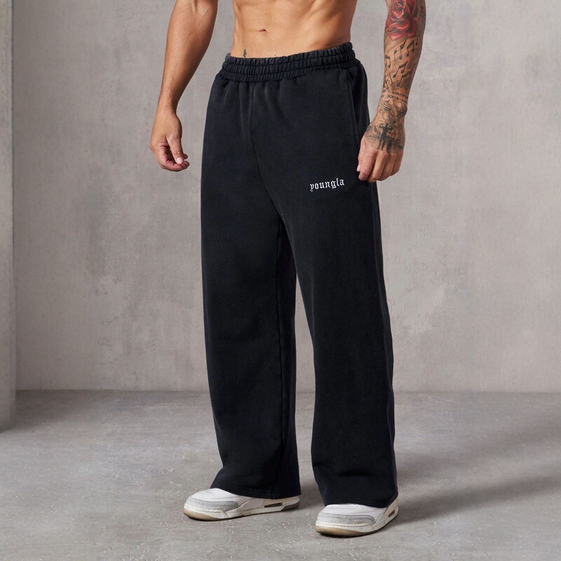 Youngla American New Men's Sports Pants Jogging Sports Muscle Fitness Embroidered Straight Casual Pants Trendy