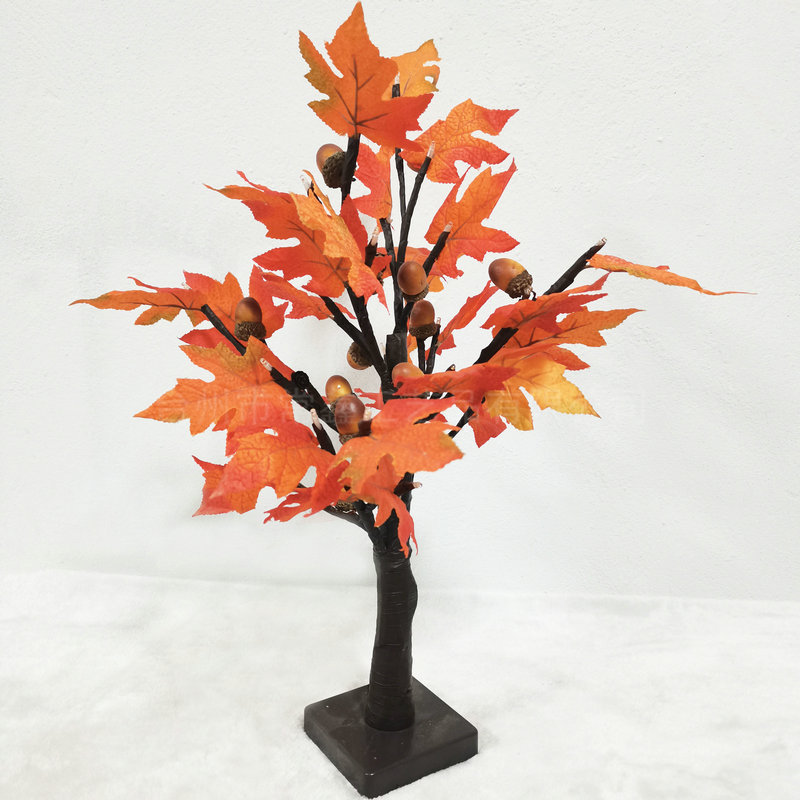 ins圣诞节日枫叶树装饰灯 仿真枫叶树灯暖光发光树LED景观灯批发