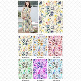 时尚大码女装胖mm夏季新款碎花修身显瘦收腰雪纺连衣裙胖妹妹长裙