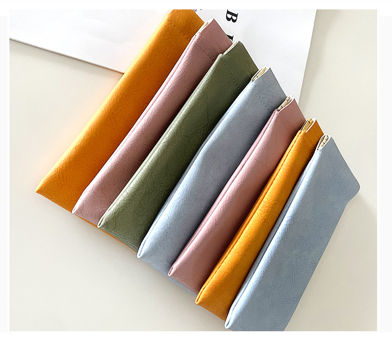 Glasses Bag Sunglasses Sunglasses Male And Female Storage Sets Shrapnel Mouth Automatic Closed Glasses Storage Bag Leather Glasses Bag display picture 1