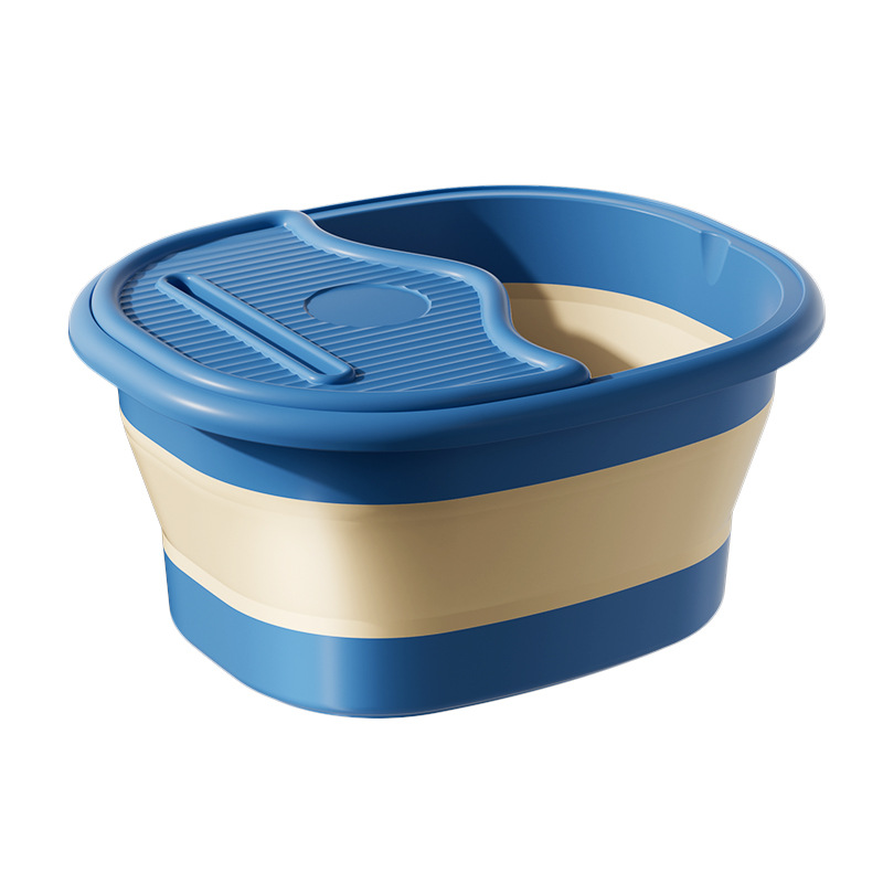 Cubo de baño de pies plegable sobre la pantorrilla El baño de pies portátil se puede almacenar en el baño de pies