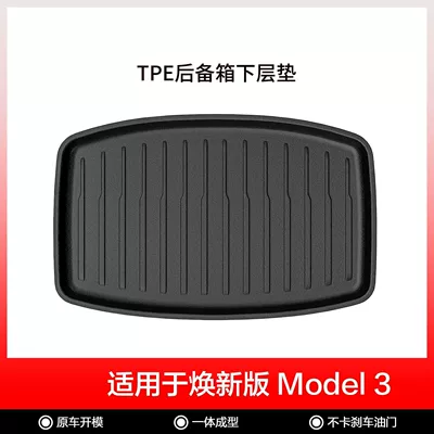 Modelə uyğun ayaqaltı — Modely/3 Injection-Molded Floor Mats, Tesla - new-model-3-rear-compartment-pad
