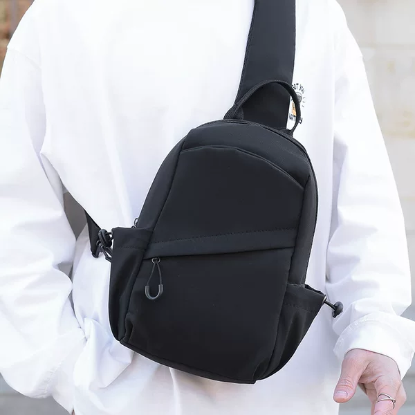 Casual Men's Chest Bag, Simple Shoulder Crossbody Bag, Multi-Functional Casual Sports Backpack, Fashionable Messenger Bag