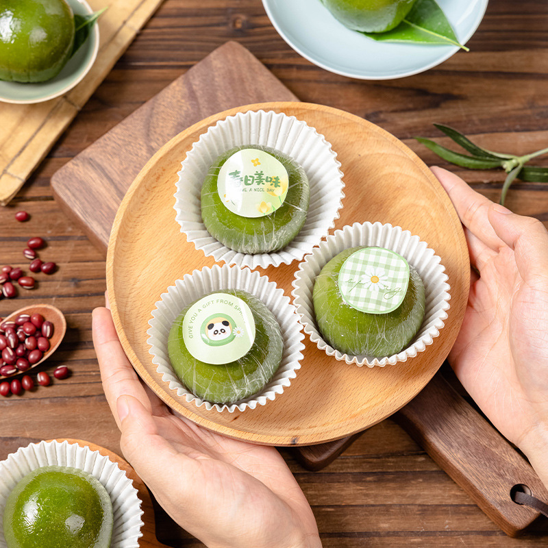 Bandeja de papel Qingtuan caja de embalaje desechable alta temperatura resistente al aceite molde bandeja inferior papel pad Qingming venta al por mayor