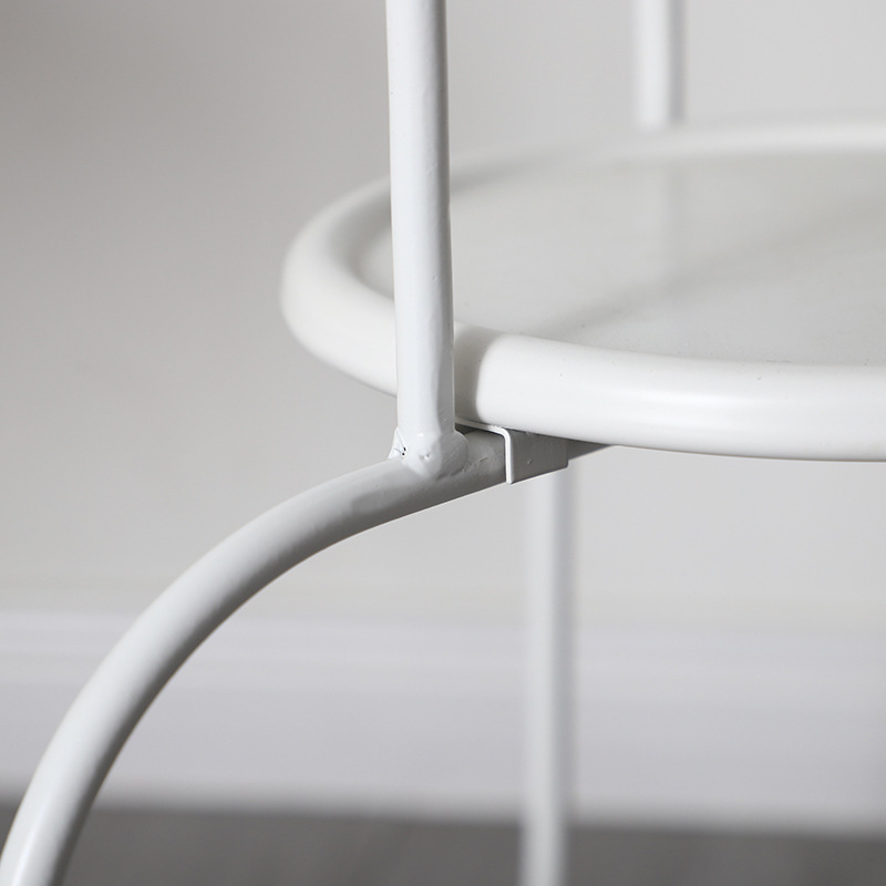 Estilo nórdico grande y pequeño de doble capa pequeña mesa redonda hierro práctico mesa de café mesa de tres piernas estable sofá mesita de noche