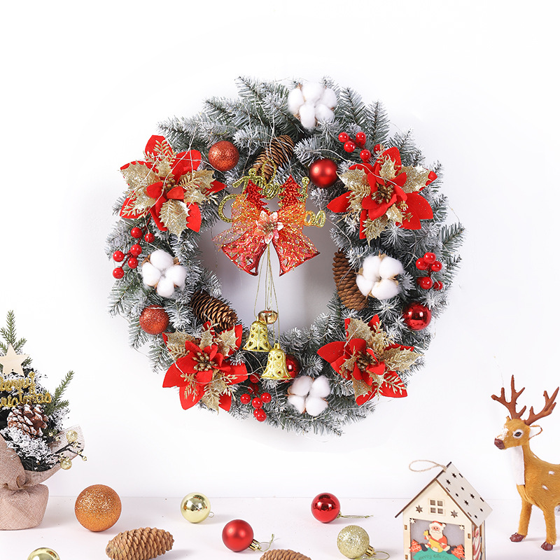 Nueva decoración de Navidad guirnalda simulación ratán Navidad guirnalda puerta colgante ventana Decoración Accesorios decoraciones de Navidad