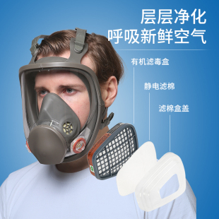 Gas Mask Cover Gas Mask Full Face Dust-proof Electric Welding Breathing Paint Protection Pesticide Poisonous Cloud
