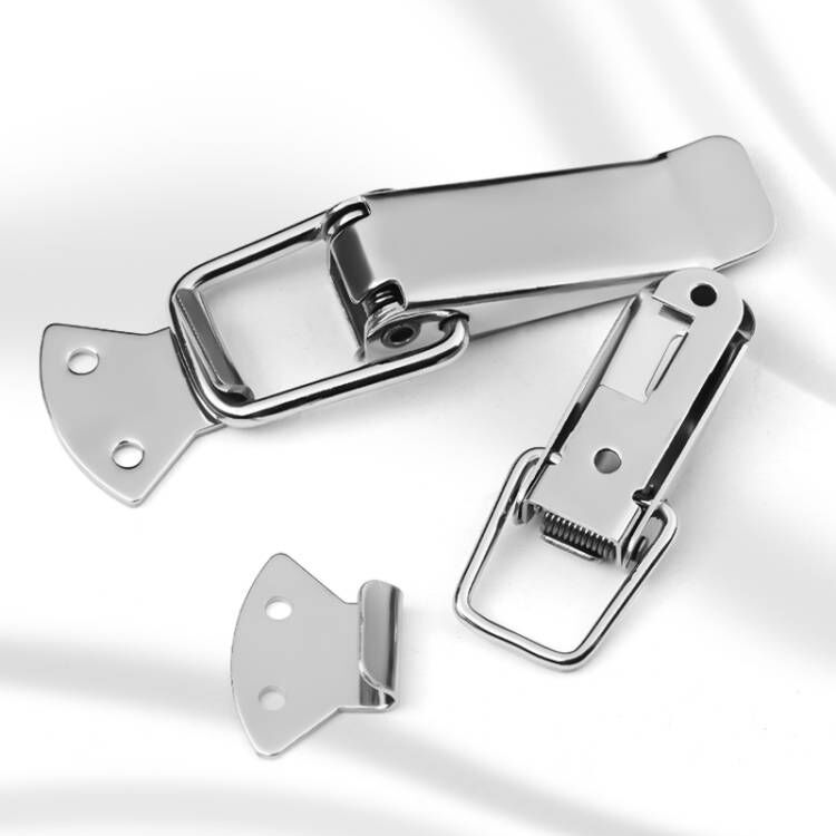 Directo de fábrica de acero inoxidable Torre hebilla herramienta maleta caja de madera pico de pato hebilla antirrobo candado cerradura de metal 304 hebilla