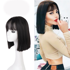 Amazon wig for women European and American fashionable chemical fiber wig for women with bangs, short straight hair Bobo wig for women manufacturer