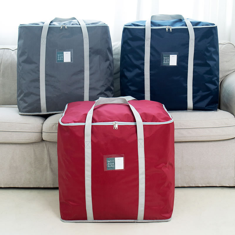 Large-Capacity Portable Moving Packing Bag, Oxford Cloth Storage Bag for Quilts, Clothes, Wardrobe, and Luggage Organization