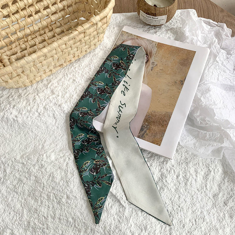 Nuevo estilo floral atado con serpentina primavera estilo fino camisa coreana bufanda de cinta decorativa temperamento de todo fósforo