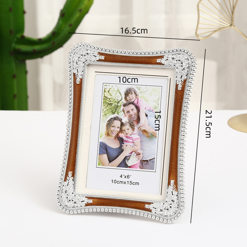 Amazon cross-border 6-inch photo frame horizontal frame Removable acrylic Princess abs European classical epoxy photo frame wholesale