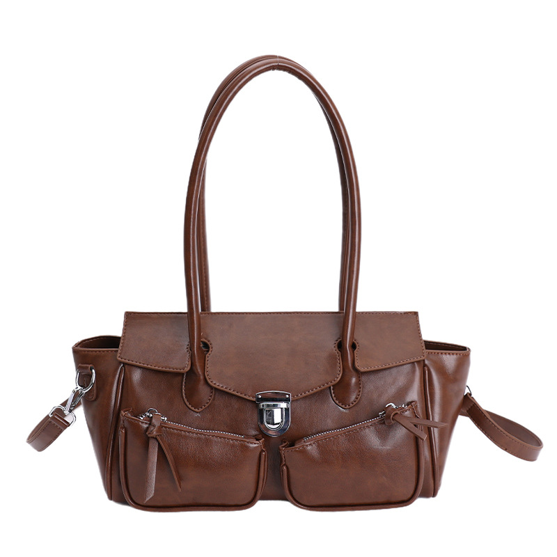 Bolso de mujer transfronterizo nuevo retro bolso de mano gran capacidad de piel de cera de aceite alta sensación de mochila de viaje universal