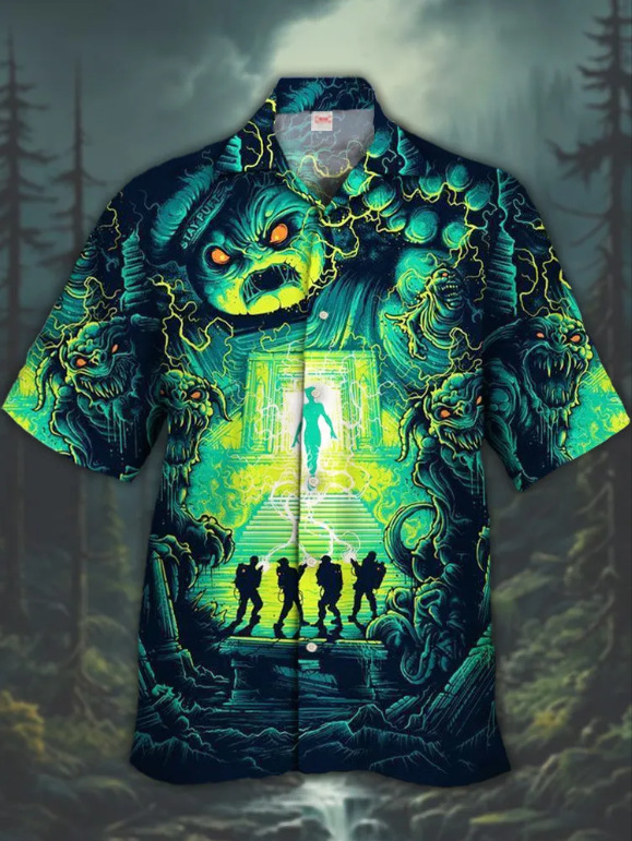 Camisa de cuello cubano impresa en 3D, tienda de fabricantes de hombres, estación independiente de verano de moda, patrón de venta caliente, ropa de hombre de playa hawaiana