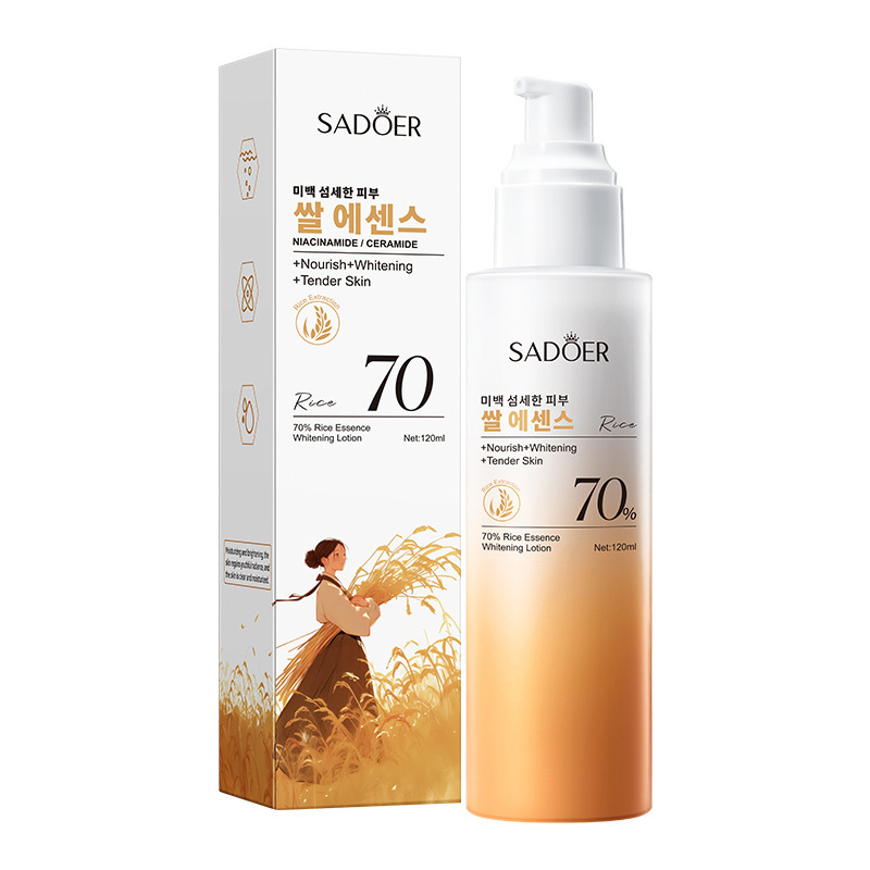 跨境现货70%大米精华美白系列 SADOER滋润保湿护肤品套装外贸工厂|undefined