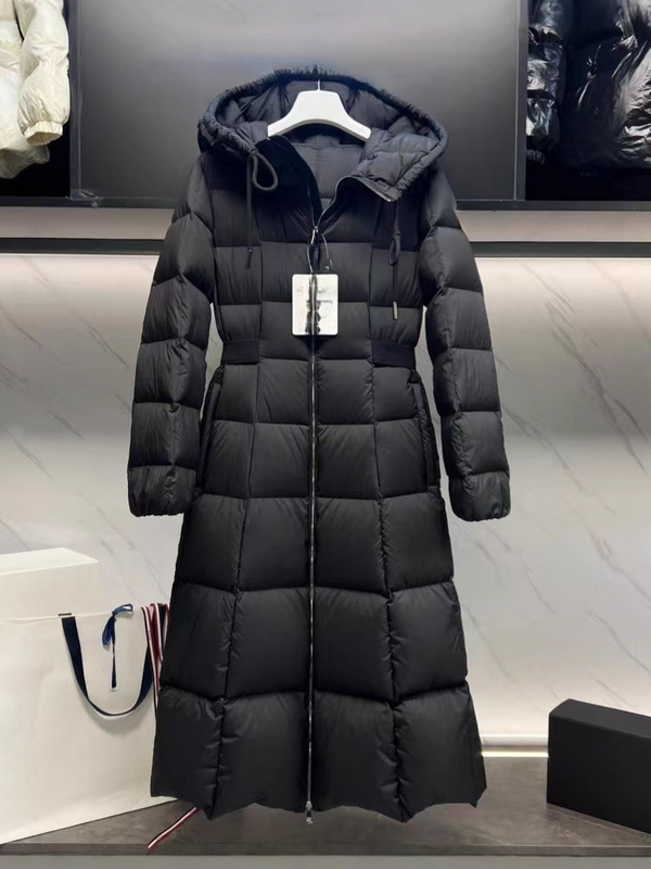 Faucon在逃公主蒙口羽绒服女款长款连帽外套纯色冬季新款|undefined