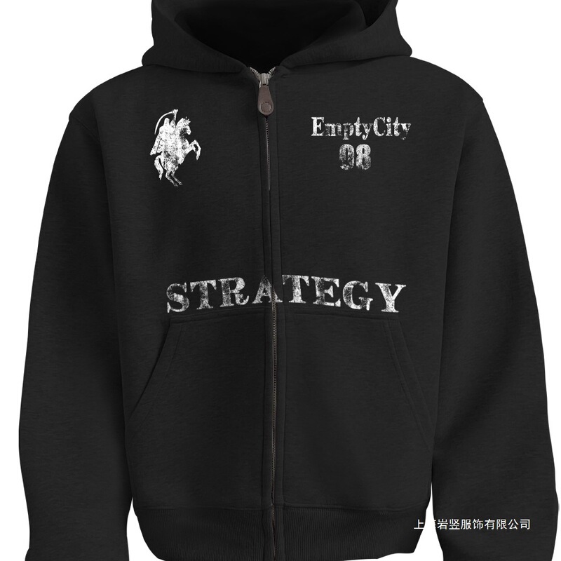 2 Rider Short Style 450 Heavyweight Hooded Cardigan Sweatshirt Men's Design