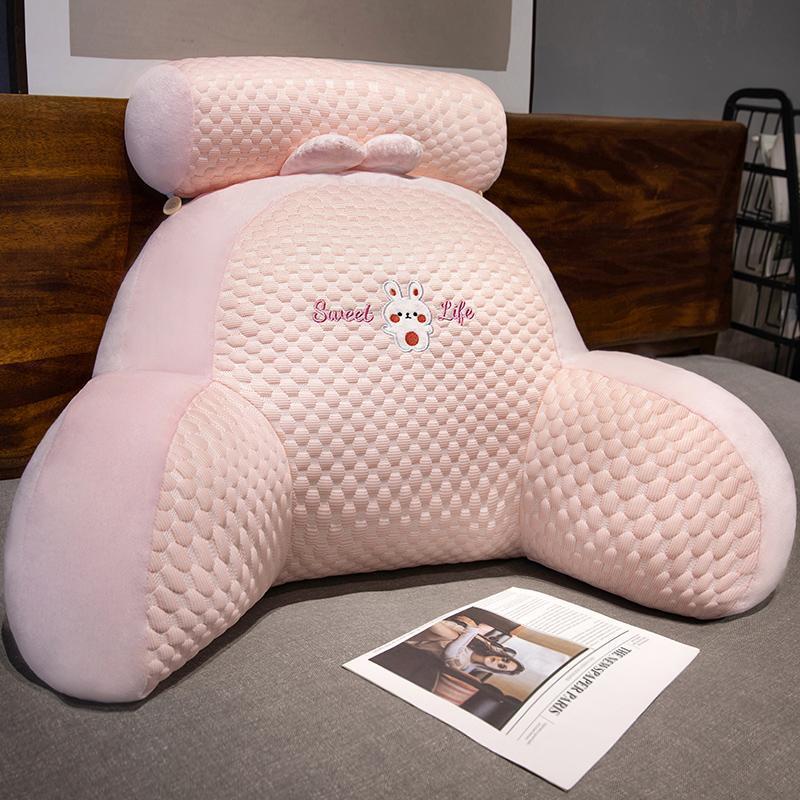 Pink Rabbit (bahan kacang beludru ramah di kulit dan bernapas) / Bantal sedang + sandaran kepala (60*45cm liner independen dapat dilepas dan dapat dicuci)