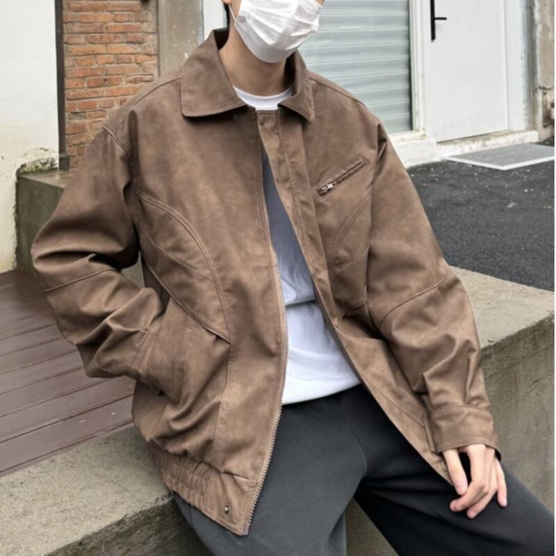 American Style Retro Loose Leather Jacket Men's Coat Ins Design Sense Autumn Fashionable Leather Jacket Men's and Women's Waterproof Biker Clothes American Style Retro Loose Leather Jacket Men's Coat Ins Design Sense Autumn Fashionable Leather Jacket Men's and Women's Waterproof Biker Clothes