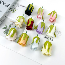 ✅玫瑰花骨朵 花蕾花苞假花 diy小花头胸花花环材料 摄影道具